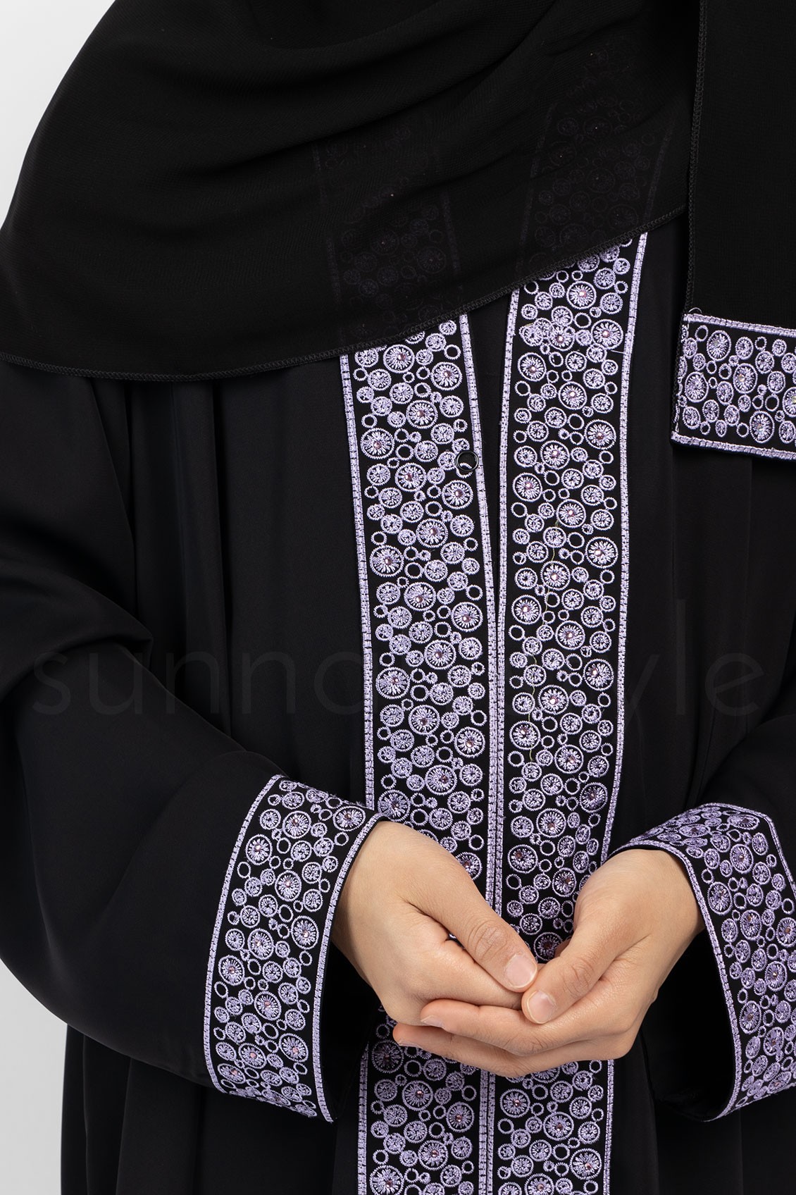 Sunnah Style Girls Glimmer Embroidered Abaya